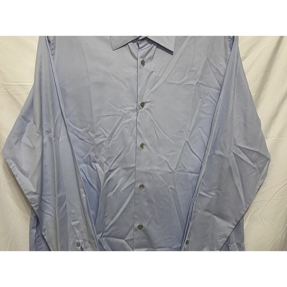 Calvin Klein Dress Shirt Mens Size L Blue Long Sleeve Collar Button Down Modern - Picture 3 of 15